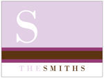 Prints Charming Folded Note Cards - Purple Modern Name (N9169)