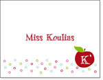 Queen Bee Personalized Stationery/Thank You Notes - Apple Mini Dots (NC-136)