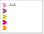Queen Bee Personalized Stationery/Thank You Notes - Hearts (CC-13)