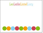 Queen Bee Personalized Stationery/Thank You Notes - Lime Hip Dots (CC-15)