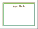 Queen Bee Personalized Stationery/Thank You Notes - Aqua & Brown Framed (CC-23)