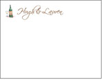 Queen Bee Personalized Stationery/Thank You Notes - Bottle of Wine (CC-28)