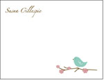 Queen Bee Personalized Stationery/Thank You Notes - Blue Bird (CC-34)