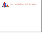 Queen Bee Personalized Stationery/Thank You Notes - School Books (CC-47)