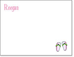 Queen Bee Personalized Stationery/Thank You Notes - Flip Flops (CC-63)