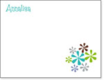 Queen Bee Personalized Stationery/Thank You Notes - Asterisk Bunch Teal (CC-72)