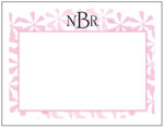 Queen Bee Personalized Stationery/Thank You Notes - Asterisk Flower Frame Pink (CC-74)