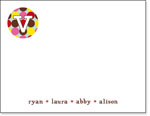 Queen Bee Personalized Stationery/Thank You Notes - Carnival Dots Yellow (CC-77)