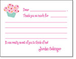 Queen Bee Fill-In Thank You Notes - Pink Cupcake (FI-01)