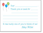 Queen Bee Fill-In Thank You Notes - Balloons (FI-03)