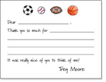Queen Bee Fill-In Thank You Notes - Sports (FI-14)