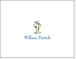 Queen Bee Personalized Stationery/Thank You Notes - Blue Holy Cross (NC-100)