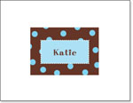 Queen Bee Personalized Stationery/Thank You Notes - Aqua Postage Stamp (NC-102)