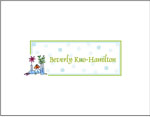 Queen Bee Personalized Stationery/Thank You Notes - Flower Vases Polka Dot (NC-104)