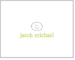 Queen Bee Personalized Stationery/Thank You Notes - Boy Babyface (NC-111)