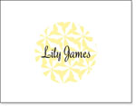 Queen Bee Personalized Stationery/Thank You Notes - Asterisk Flower Circle Butter (NC-127)