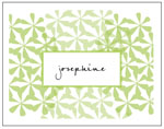 Queen Bee Personalized Stationery/Thank You Notes - Asterisk Flower Frame Green (NC-130)