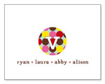 Queen Bee Personalized Stationery/Thank You Notes - Carnival Dots Yellow (NC-131)