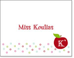 Queen Bee Personalized Stationery/Thank You Notes - Apple Mini Dots (NC-136)
