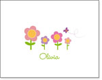 Queen Bee Personalized Stationery/Thank You Notes - Flower Garden (NC-43)
