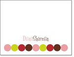 Queen Bee Personalized Stationery/Thank You Notes - Mauve Hip Dots (NC-49)