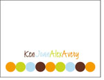 Queen Bee Personalized Stationery/Thank You Notes - Orange Hop Dots (NC-50)