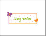 Queen Bee Personalized Stationery/Thank You Notes - Butterfly Polka Dot (NC-63)