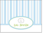 Queen Bee Personalized Stationery/Thank You Notes - Blue Babyface Stripe (NC-74)