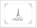Queen Bee Personalized Stationery/Thank You Notes - Eiffel Tower (NC-88)