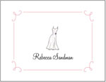 Queen Bee Personalized Stationery/Thank You Notes - Bridal Gown (NC-95)