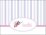 Queen Bee Personalized Stationery/Thank You Notes - Fairy Stripe (NC-97)