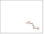 Queen Bee Personalized Stationery/Thank You Notes - Couple Ampersand on Linen (NC-F03)