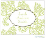 Rosanne Beck Stationery - Woodcut Floral - Lime