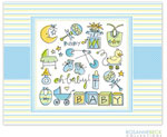 Rosanne Beck Stationery - Oh Baby - Blue
