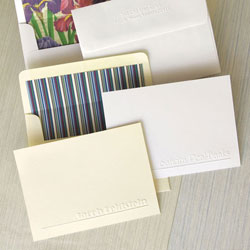 Stationery/Thank You Notes by Rytex - Banks Blind Embossed Cards