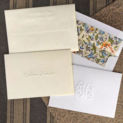 Stationery/Thank You Notes by Rytex - Classic Blind Embossed Informal Folded Notes