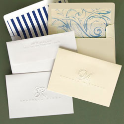 Stationery/Thank You Notes by Rytex - Riker Blind Embossed Foldnotes