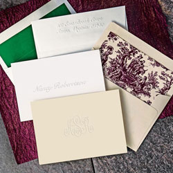 Stationery/Thank You Notes by Rytex - Traditional Blind Embossed Foldnotes