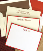 Rytex Stationery - Red And Brown Hand Bordered Cards (RY-B3-23-24-p29)