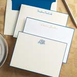 Rytex Signature Style Stationery - Navy Hand Border Cards (C4-27)