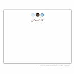 Stacy Claire Boyd Stationery - Dot To Dot - Blue Thank You (7120)