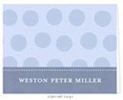 Take Note Designs - Stationery/Thank You Notes (Weston Peter Blue Polka)