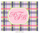 Take Note Designs - Stationery/Thank You Notes (Madras Plaid Purple Tag) (TND-C-19191)