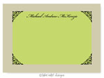 Take Note Designs - Stationery/Thank You Notes (Green with Tan Frame) (TND-B2-62804)