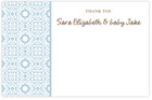 Take Note Designs - Stationery/Thank You Notes (Blue Scroll Side) (TND-B2-0104)