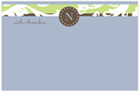 Take Note Designs - Stationery/Thank You Notes (Blue with Pink Trim Monogram) (TND-B2-0111)