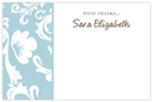 Take Note Designs - Stationery/Thank You Notes (Blue Vines Side) (TND-B2-0128)