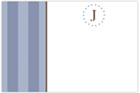 Take Note Designs - Stationery/Thank You Notes (Blue Stripes Monogram) (TND-B2-0131)