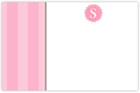 Take Note Designs - Stationery/Thank You Notes (Pink Stripes Monogram) (TND-B2-0132)