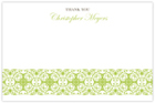 Take Note Designs - Stationery/Thank You Notes (Green Scroll) (TND-B2-0133)